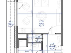 Prodej bytu 1+kk, Kutná Hora, 45 m2