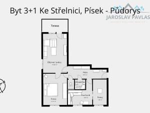 Prodej bytu 3+1, Písek, Ke Střelnici, 64 m2