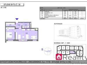 Prodej bytu 2+kk, Pohořelice, Znojemská, 48 m2