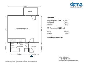 Prodej bytu 1+kk, Brno, Božetěchova, 41 m2