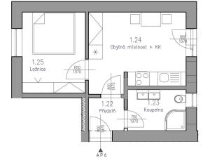 Prodej bytu 2+kk, Jindřichovice - Háj, 28 m2