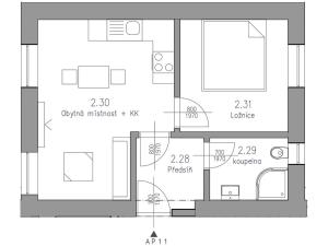 Prodej bytu 2+kk, Jindřichovice - Háj, 34 m2