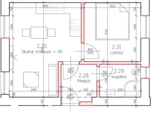 Prodej bytu 2+kk, Jindřichovice - Háj, 34 m2