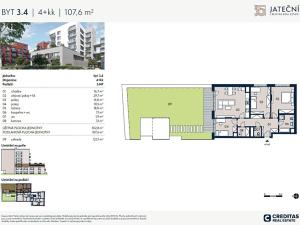 Prodej bytu 4+kk, Praha - Holešovice, Jateční, 107 m2