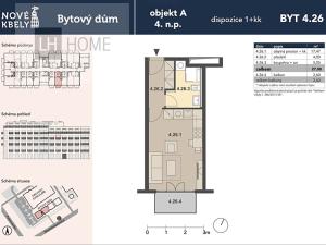 Prodej bytu 1+kk, Praha - Kbely, 27 m2