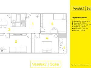 Prodej bytu 3+1, Chomutov, Kamenná, 76 m2