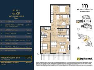 Prodej bytu 4+kk, Kolín, 114 m2