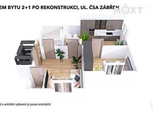 Pronájem bytu 2+1, Zábřeh, Československé armády, 32 m2