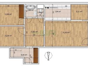 Pronájem bytu 3+1, Praha - Řepy, Laudova, 88 m2