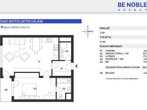 Prodej bytu 2+kk, Praha - Stodůlky, Márova, 66 m2