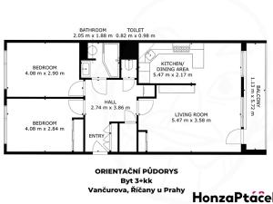 Prodej bytu 3+1, Říčany, Vančurova, 72 m2