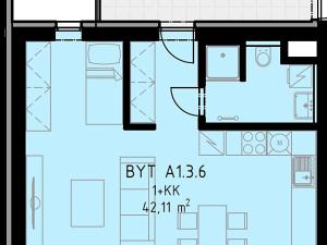 Pronájem bytu 1+kk, Kroměříž, Gen. Šišky, 42 m2