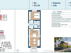 Prodej bytu 2+kk, Praha - Čakovice, Bělomlýnská, 48 m2