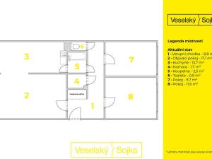 Prodej bytu 3+1, Kladno, Čs. armády, 67 m2