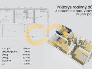 Prodej rodinného domu, Albrechtice nad Vltavou, 146 m2