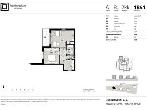 Prodej bytu 2+kk, Praha - Modřany, Zlochova, 54 m2