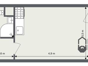 Pronájem bytu 1+kk, Liberec, Březová alej, 22 m2