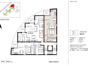 Prodej bytu 2+kk, Cape of Rodon, Albánie, 68 m2