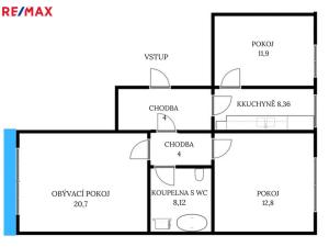 Prodej bytu 3+1, Teplice - Prosetice, Pod hvězdárnou, 75 m2