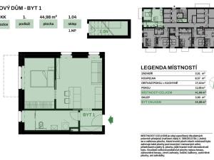 Prodej bytu 2+kk, Chvaletice, V Telčicích, 45 m2