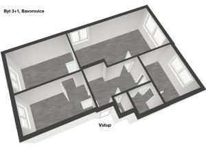 Prodej bytu 3+1, Hluboká nad Vltavou, 75 m2