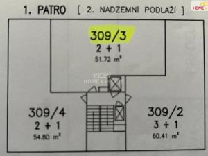 Prodej bytu 2+1, Sázava, Školská, 56 m2