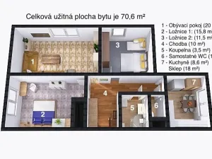 Prodej bytu 3+1, Lázně Bělohrad, Mládežnická, 88 m2