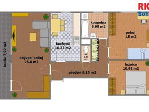 Prodej bytu 3+1, Český Brod, Rokycanova, 78 m2