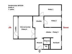 Pronájem bytu 3+1, Praha - Záběhlice, Svojšovická, 84 m2