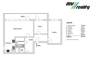 Prodej bytu 3+1, Mělník, Sportovní, 68 m2