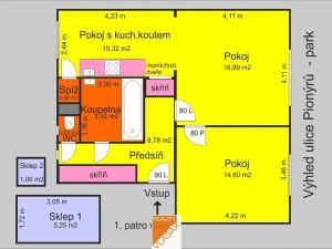 Prodej bytu 2+1, Kadaň, Pionýrů, 62 m2