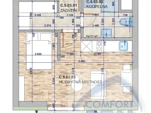 Pronájem bytu 1+kk, Vyškov, Hybešova, 31 m2