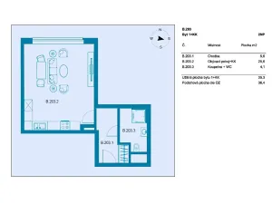 Prodej bytu 1+kk, Praha - Chodov, Benkova, 37 m2