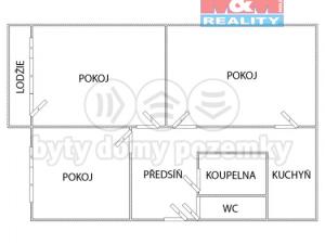 Prodej bytu 3+1, Kadaň, Chomutovská, 68 m2