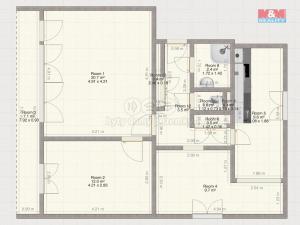 Pronájem bytu 2+1, Jaroměř - Cihelny, Bezručova, 62 m2