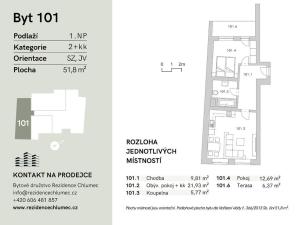 Prodej bytu 2+kk, Chlumec nad Cidlinou, Boženy Němcové, 51 m2