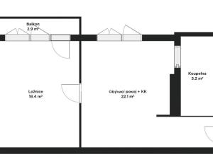 Pronájem bytu 2+kk, Brno - Královo Pole, Skácelova, 45 m2