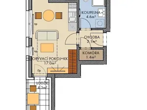 Prodej bytu 1+kk, Praha - Ruzyně, Drnovská, 30 m2