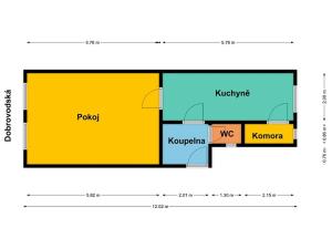 Prodej bytu 1+1, České Budějovice, Dobrovodská, 41 m2