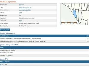 Prodej pozemku, Horní Planá, 734 m2