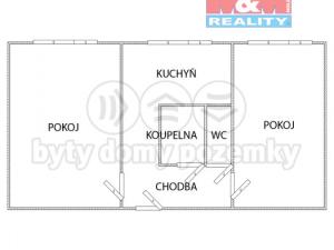 Prodej bytu 2+1, Kadaň, 1. máje, 51 m2