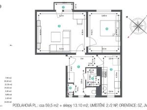 Prodej bytu 2+1, Čáslav, Jeníkovská, 59 m2