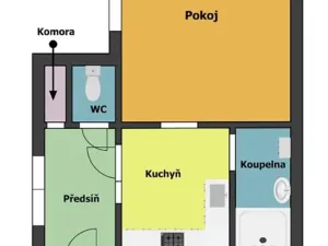 Pronájem bytu 1+1, Brno, Pechova, 30 m2