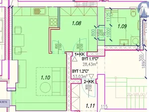 Pronájem bytu 1+kk, Prachatice, Vodňanská, 39 m2