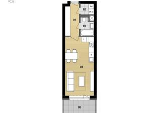 Pronájem bytu 1+kk, Chýně, Premonstrátů, 43 m2