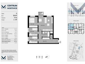 Prodej bytu 4+kk, Hostivice, Čsl. armády, 86 m2