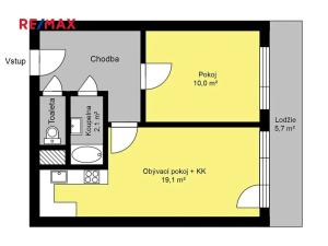 Pronájem bytu 2+kk, Kolín, Moravcova, 42 m2