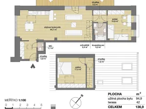 Pronájem bytu 3+kk, Praha - Lochkov, U sladovny, 95 m2