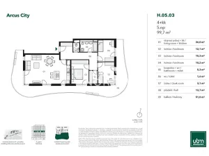 Prodej bytu 4+kk, Praha - Stodůlky, U Řepory, 100 m2