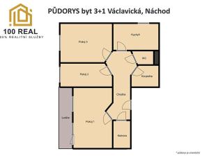 Prodej bytu 3+1, Náchod, Václavická, 74 m2